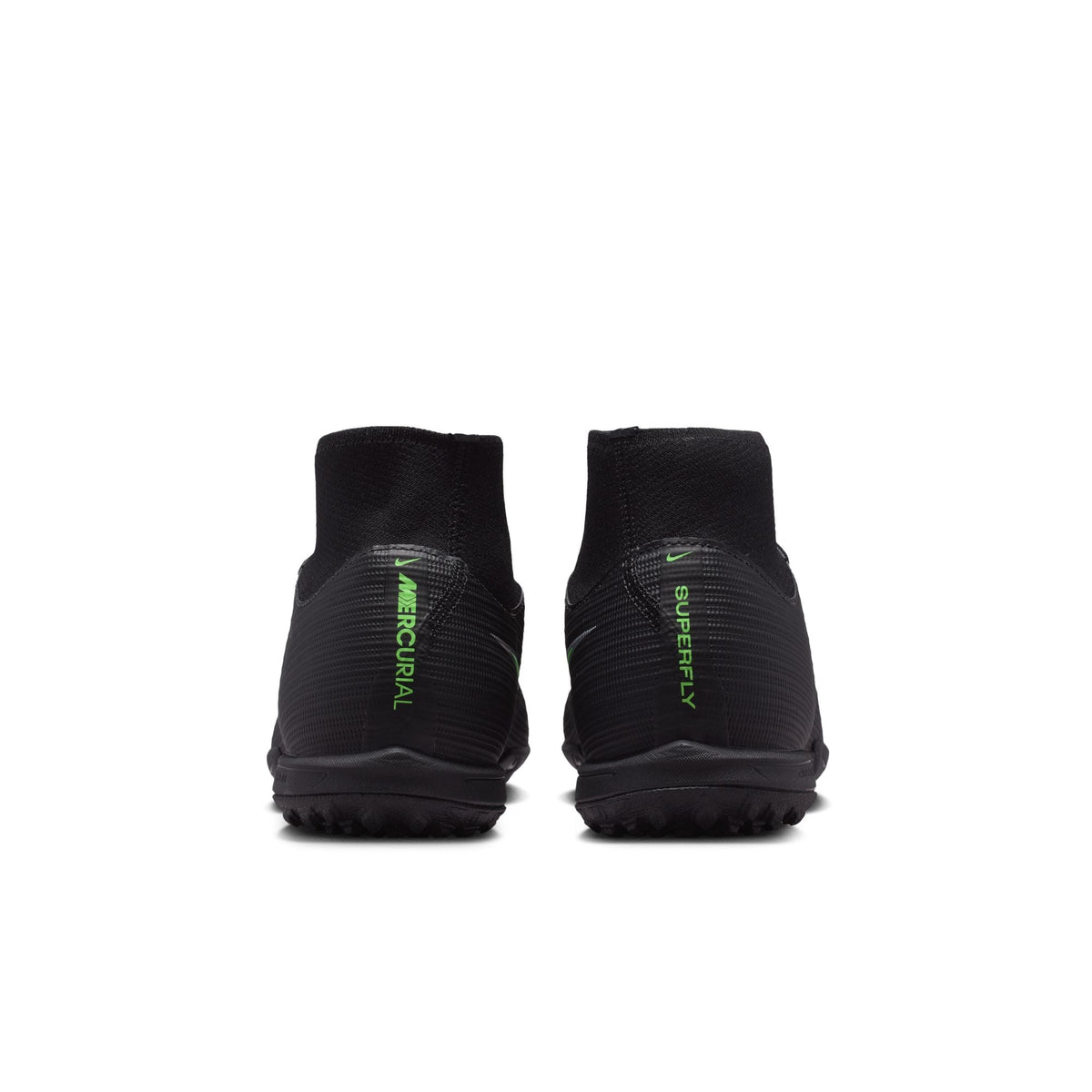 Nike Mercurial Superfly 11 Academy TF Turf High-Top Soccer Cleats- Black/Illusion Green/Black