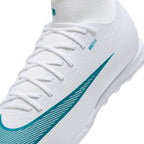 Nike Mercurial Superfly 11 Academy TF Turf High-Top Soccer Cleats- White/Dusty Cactus
