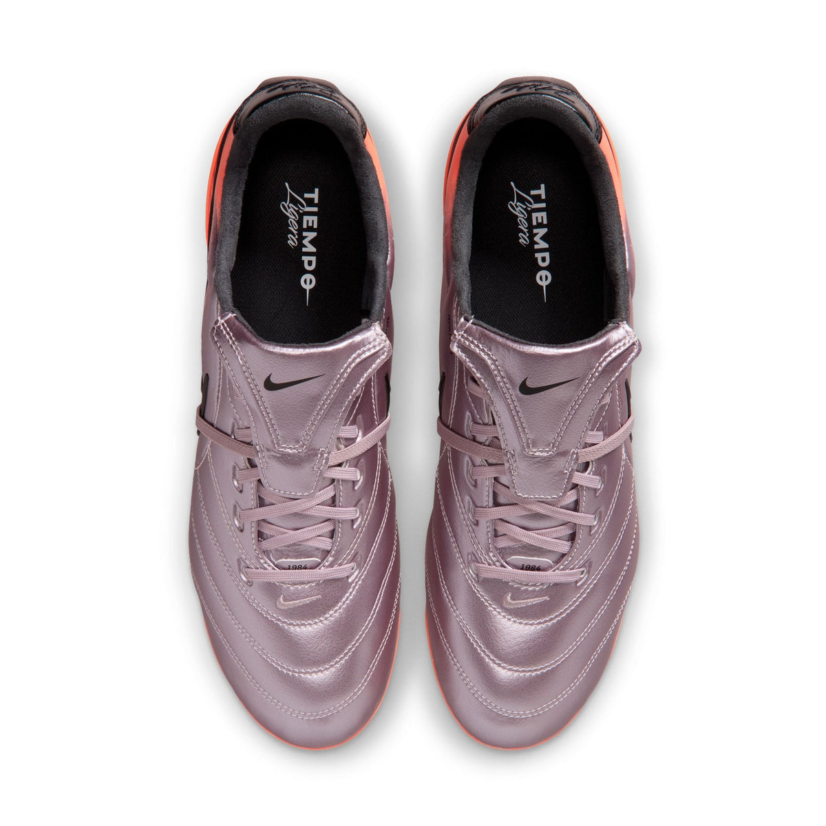 Nike Tiempo Ligera Pro Fold Tongue FG Firm Ground Soccer Cleats- Bleached Lilac/Black/Total Orange
