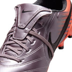 Nike Tiempo Ligera Pro Fold Tongue FG Firm Ground Soccer Cleats- Bleached Lilac/Black/Total Orange