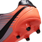 Nike Tiempo Ligera Pro Fold Tongue FG Firm Ground Soccer Cleats- Bleached Lilac/Black/Total Orange