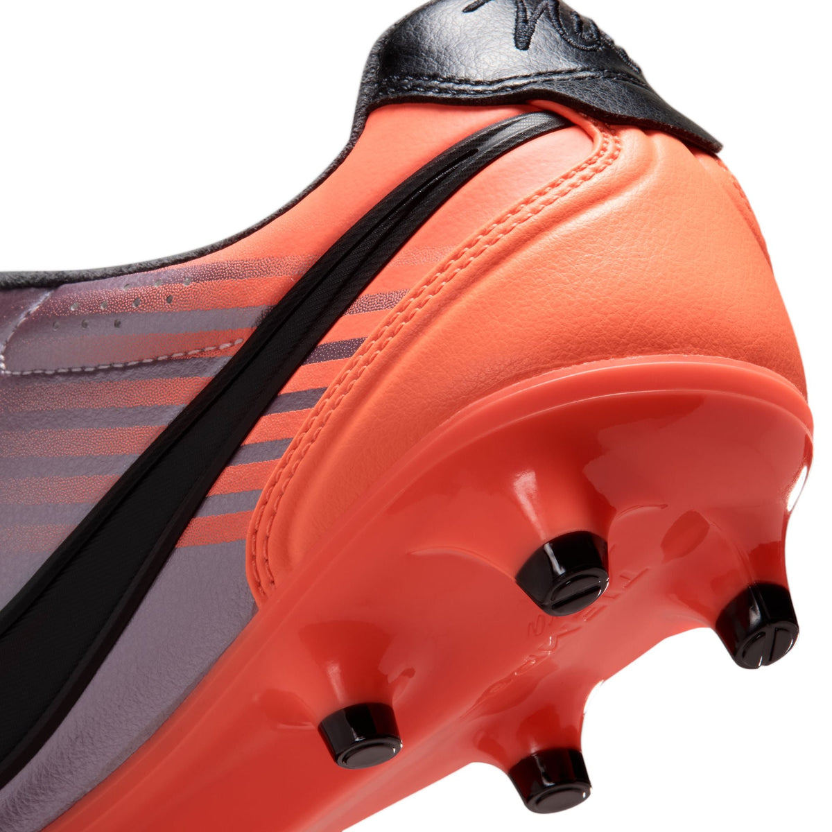 Nike Tiempo Ligera Pro Fold Tongue FG Firm Ground Soccer Cleats- Bleached Lilac/Black/Total Orange