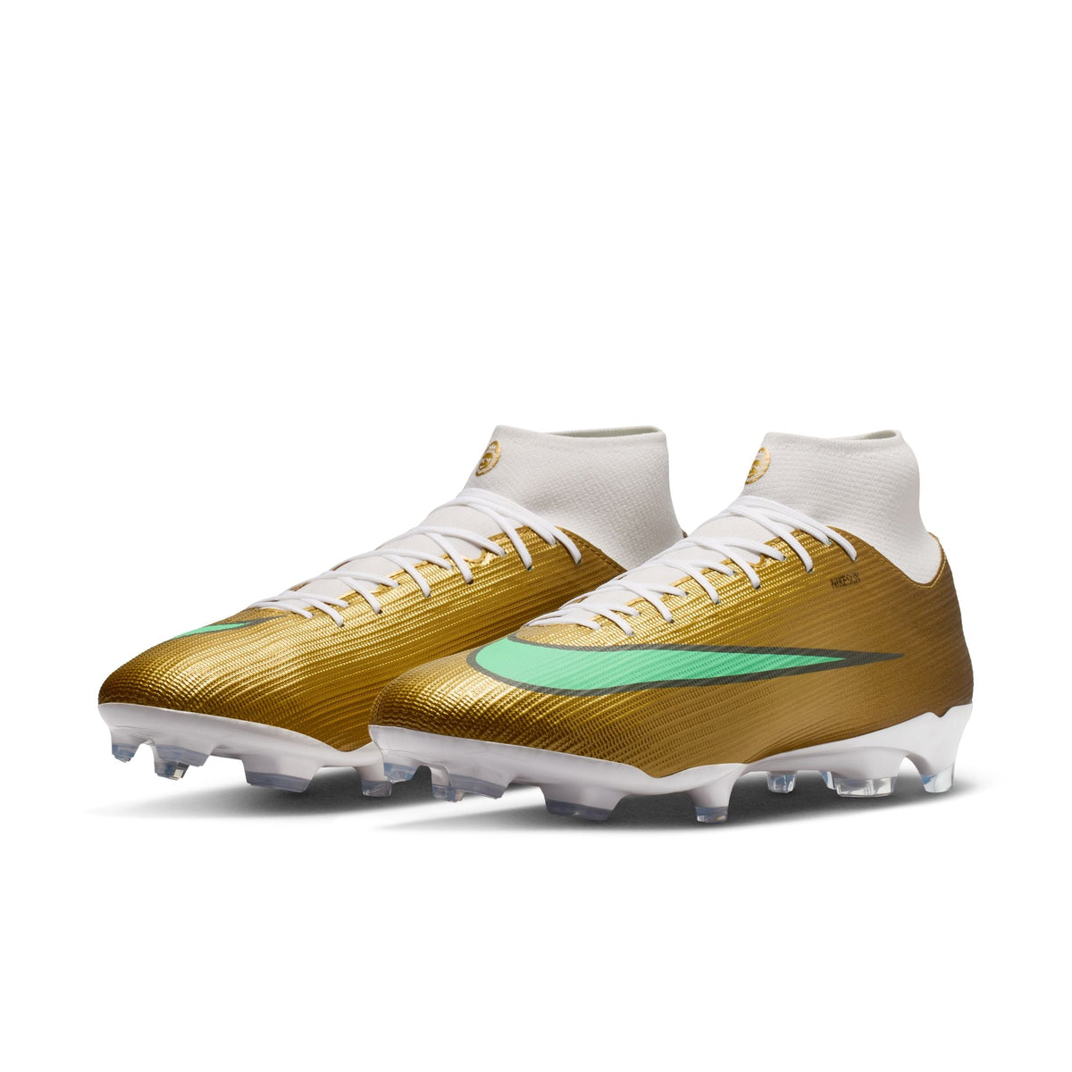 Nike Air Zoom Mercurial Superfly 11 Academy "Kylian Mbappé" FG Firm Ground Soccer Cleats - Metallic Gold/Green Glow