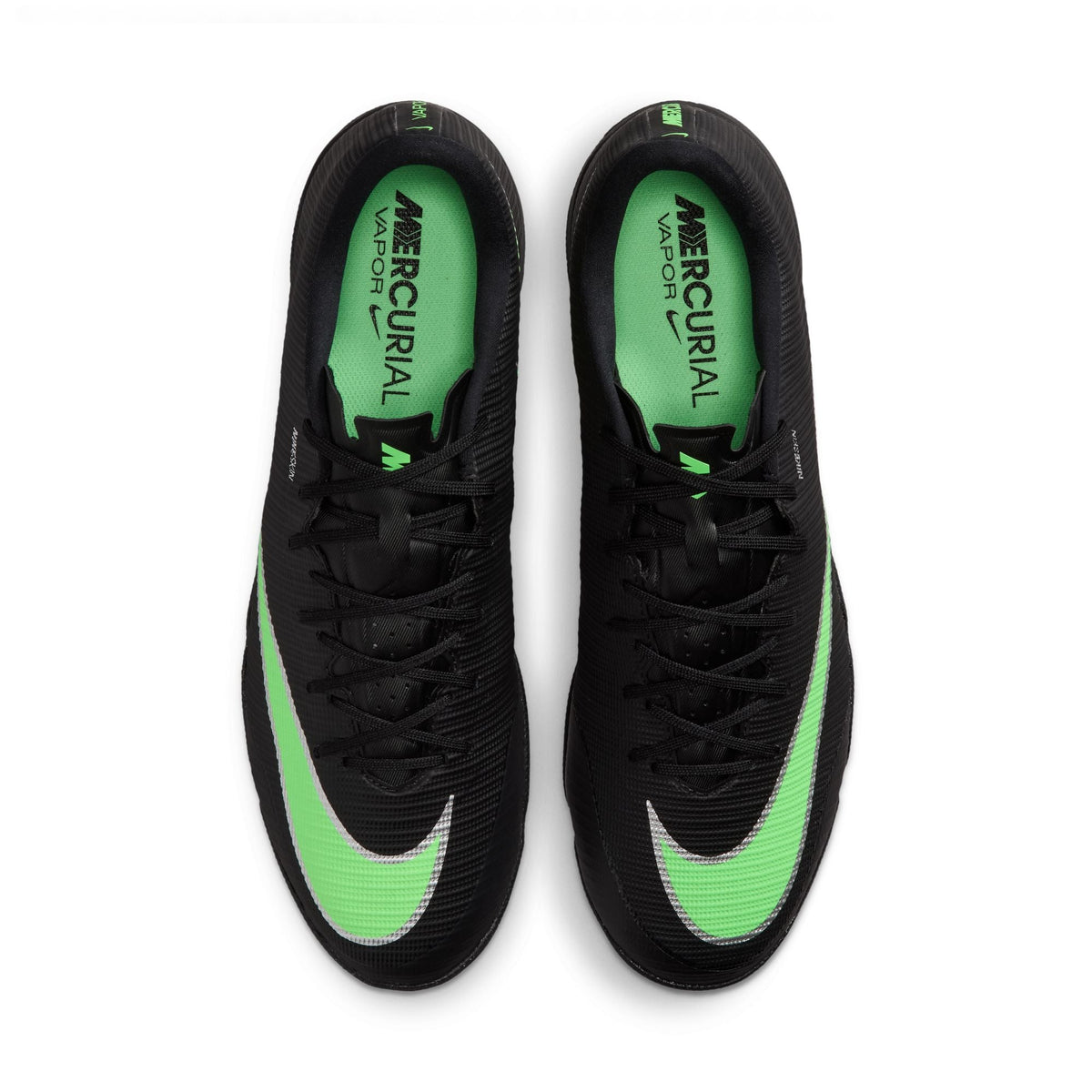 Nike Mercurial Vapor 17 Academy TF Turf Soccer Cleats- Black/Illusion Green/Black