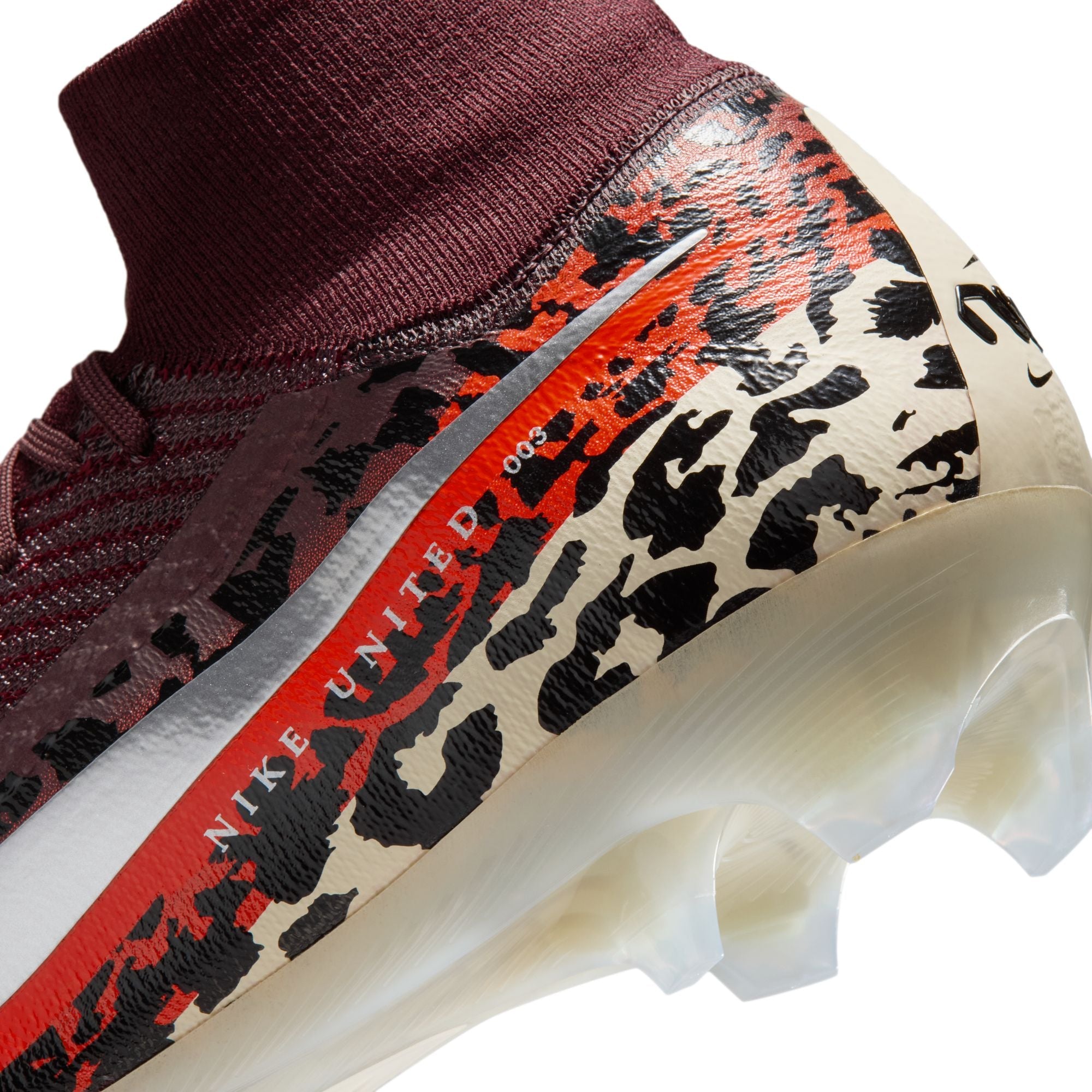 Nike United Superfly 10 Elite FG Firm Ground Soccer Cleats- Burgundy Crush/Metallic Silver