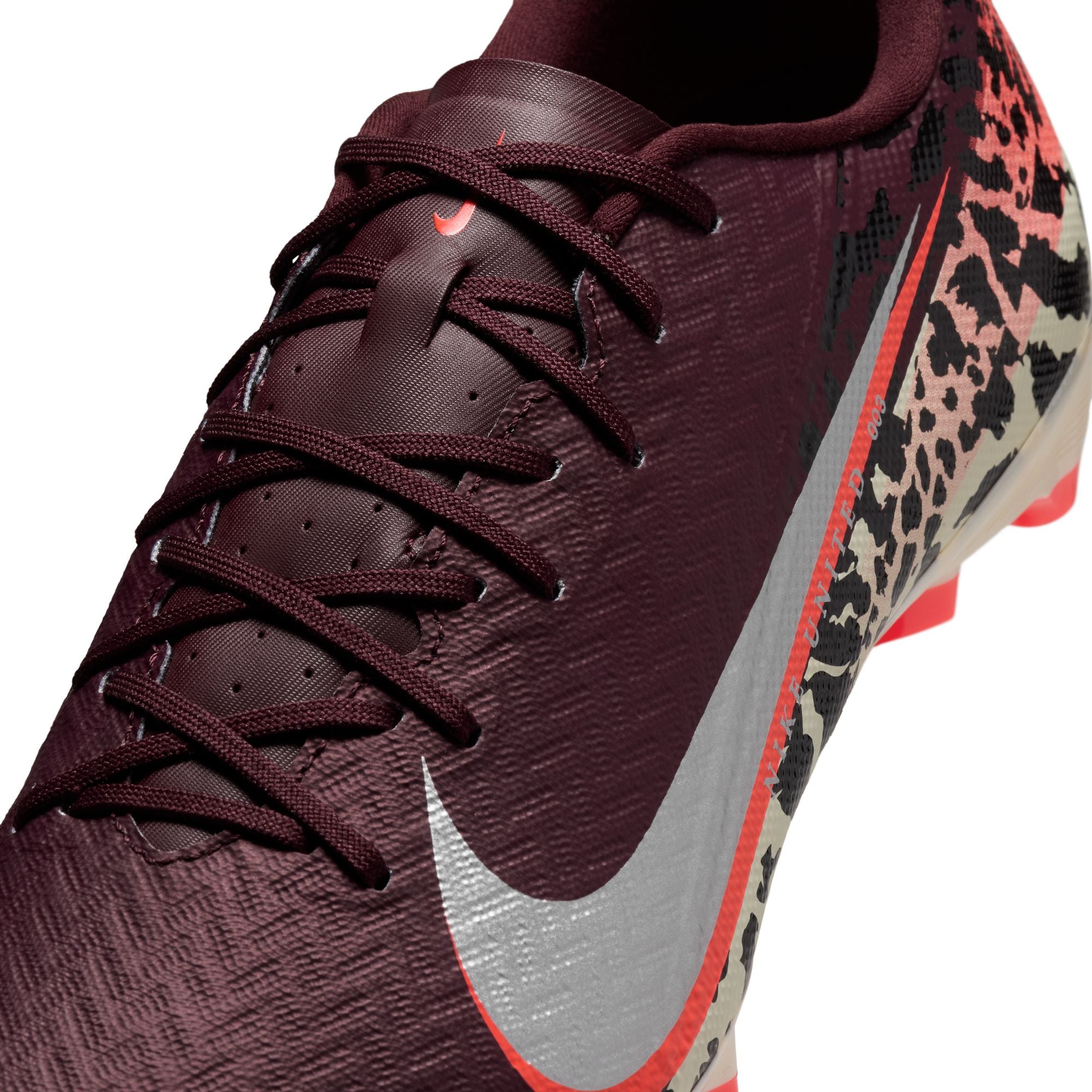 Nike United Mercurial Vapor 16 Academy FG Firm Ground Soccer Cleat - Burgundy Crush/Metallic Silver