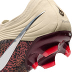 Nike United Tiempo Maestro Elite Firm-Ground Soccer Cleats- Fossil/Metallic Silver/ Burgundy Crush