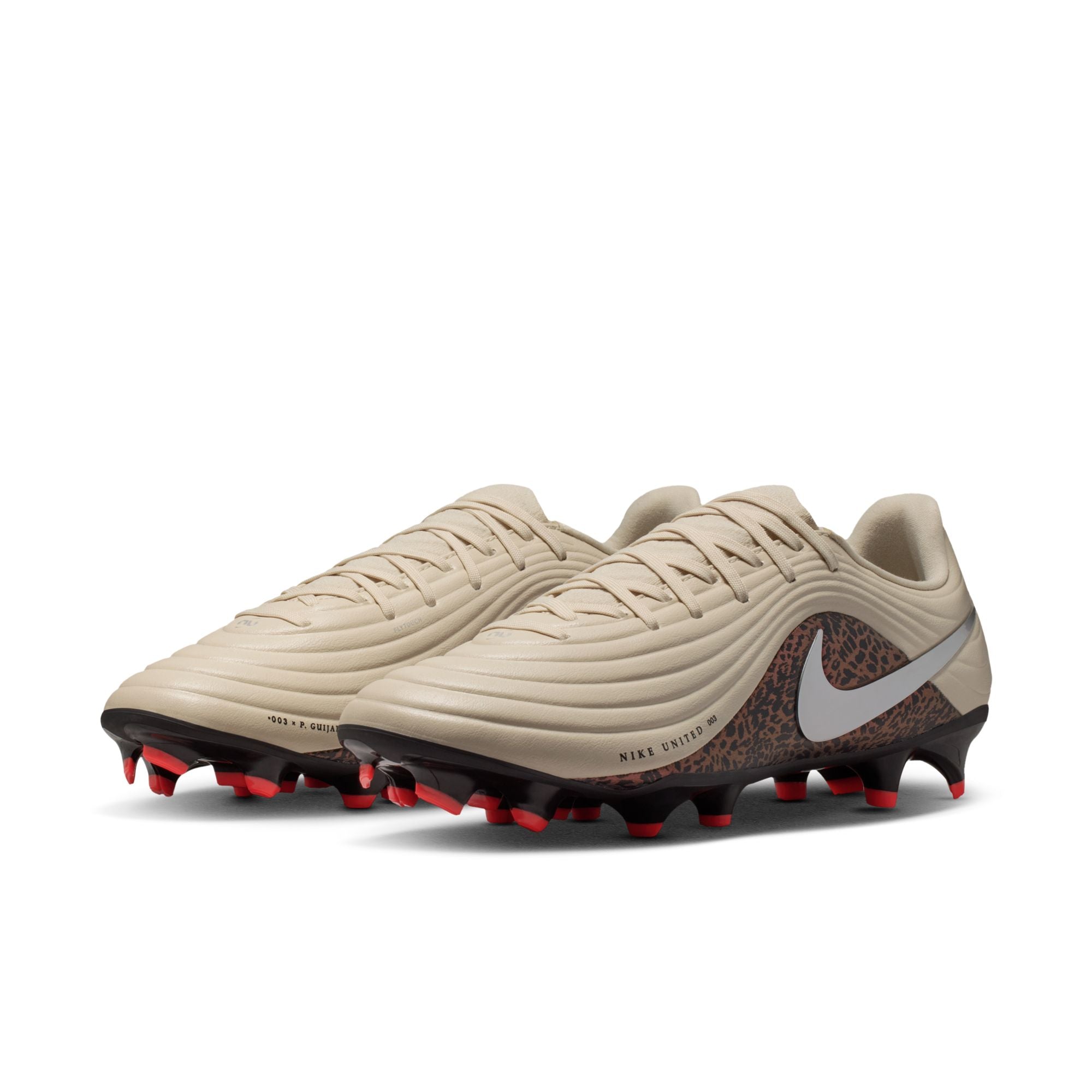 Nike Tiempo Maestro Academy FG Firm Ground Soccer Cleat - Fossil/Metallic Silver/Burgundy Crush