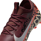 Nike United Junior Mercurial Vapor 16 Academy FG Firm Ground Low-Top Soccer Cleats- Burgundy Crush/Metallic Silver