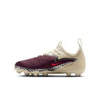 Nike United Junior Phantom 6 Low Academy FG Firm Ground Soccer Cleats- Burgundy Crush/University Red/Fossil