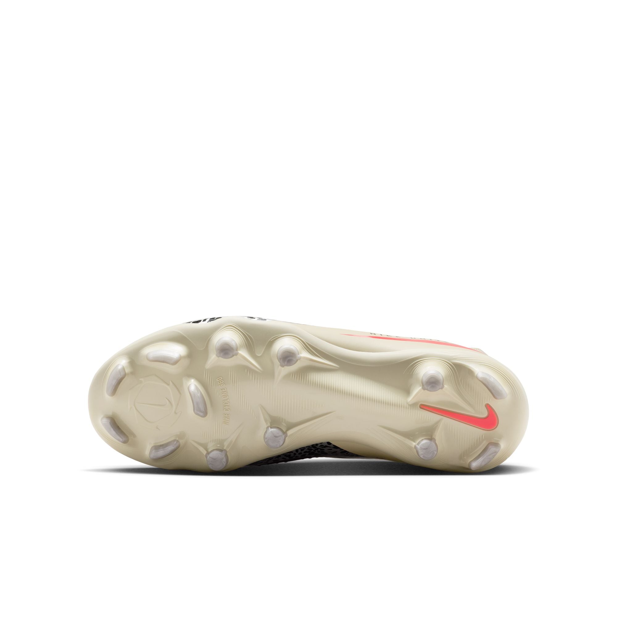 Nike United Junior Phantom 6 Low Academy FG Firm Ground Soccer Cleats- Burgundy Crush/University Red/Fossil