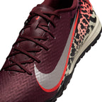 Nike United Air Zoom Mercurial Vapor 16 Academy TF Turf Soccer Shoes-  Burgundy Crush/Metallic Silver