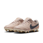 Nike Tiempo Ligera Pro Fold Tongue FG Firm Ground Soccer Cleats- Pearl White/Dark Obsidian