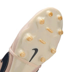 Nike Tiempo Ligera Pro Fold Tongue FG Firm Ground Soccer Cleats- Pearl White/Dark Obsidian