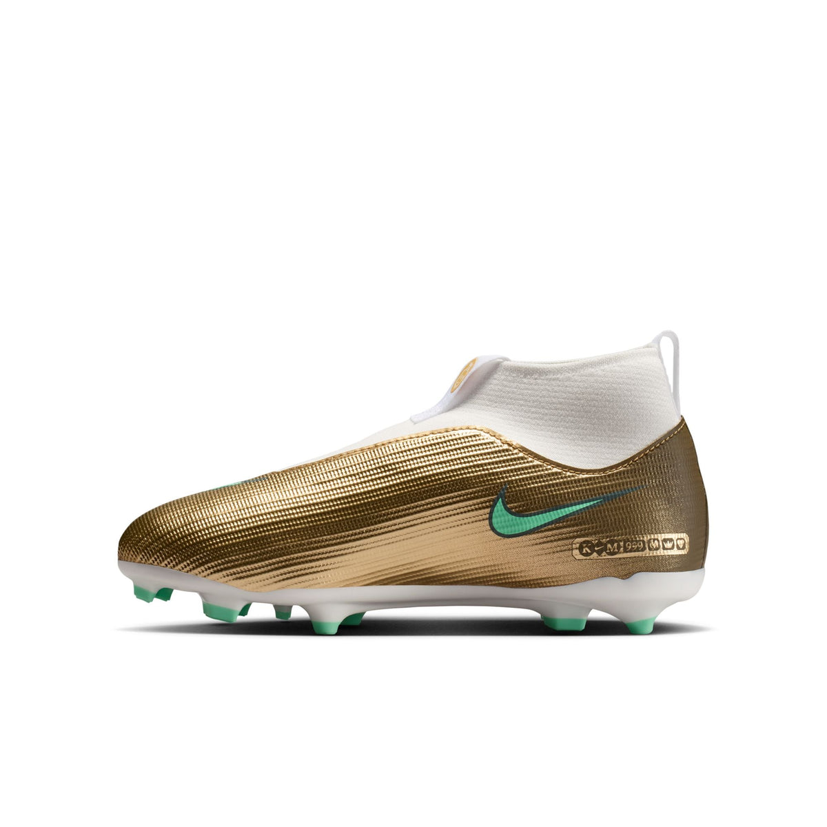 Nike Jr. Mercurial Superfly 11 Academy "Kylian Mbappé"FG Firm Ground Soccer Cleats- Metallic Gold/Green Glow