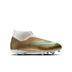 Nike Jr. Mercurial Superfly 11 Academy "Kylian Mbappé"FG Firm Ground Soccer Cleats- Metallic Gold/Green Glow