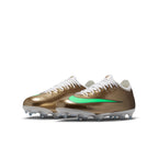 Nike Jr. Mercurial Vapor 17 Pro "Kylian Mbappé" Firm-Ground Low-Top Soccer Cleats- Metallic Gold/Green Glow