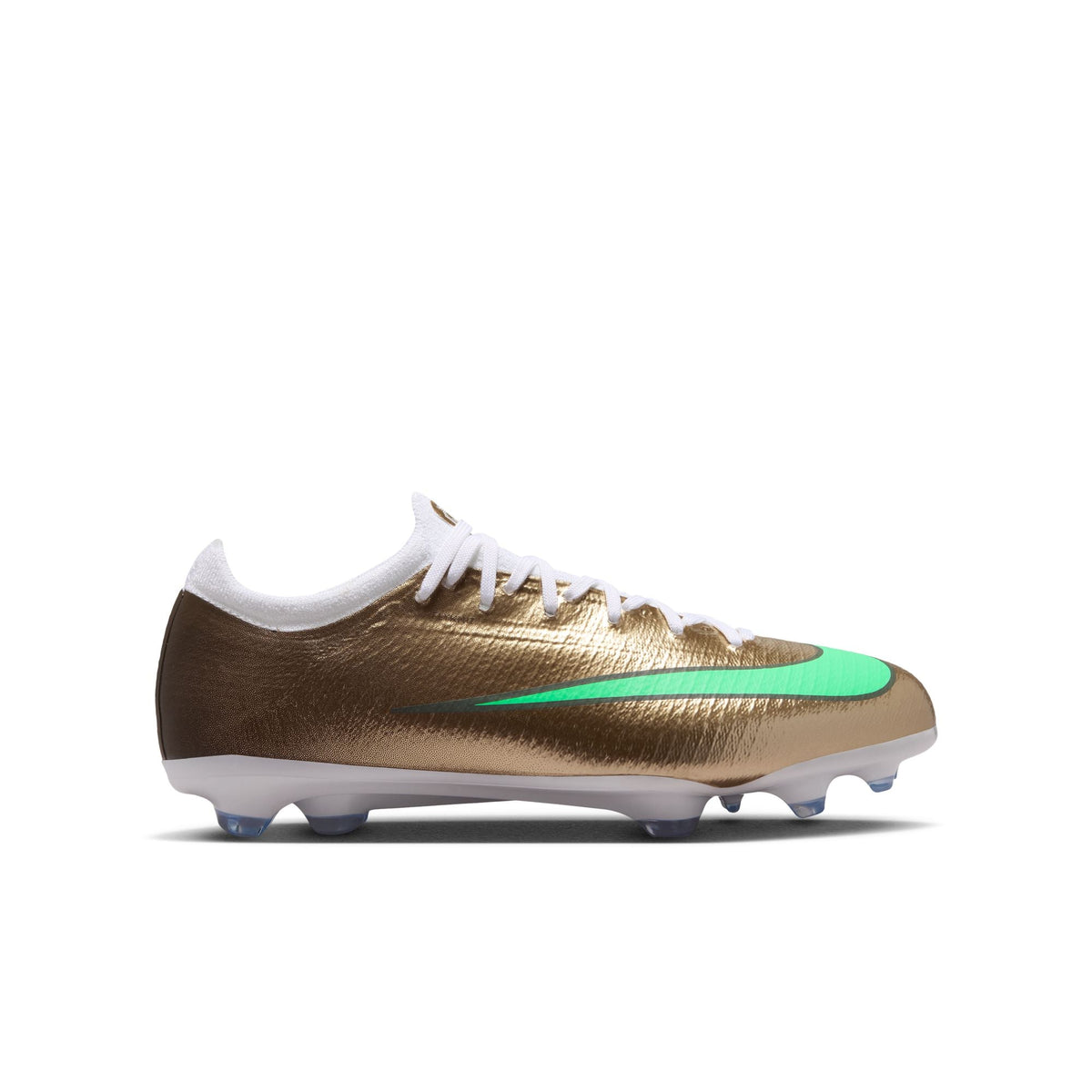 Nike Jr. Mercurial Vapor 17 Pro "Kylian Mbappé" Firm-Ground Low-Top Soccer Cleats- Metallic Gold/Green Glow