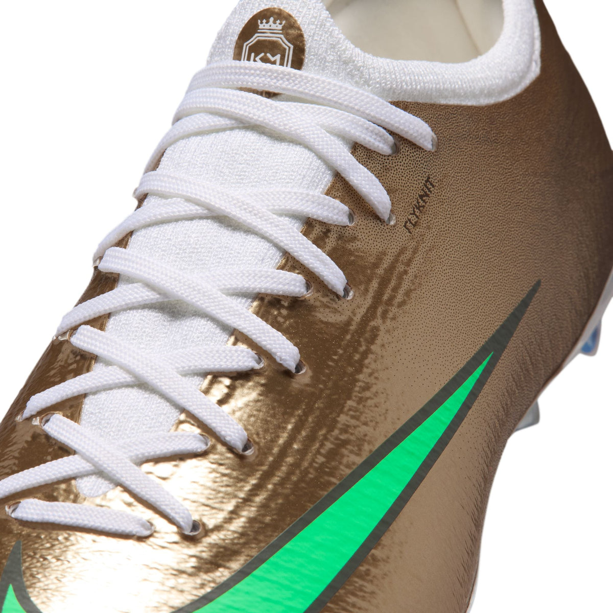 Nike Jr. Mercurial Vapor 17 Pro "Kylian Mbappé" Firm-Ground Low-Top Soccer Cleats- Metallic Gold/Green Glow