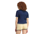 Adidas Cable Knit Cali Tee Polo "Night Indigo"