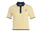 Adidas Cable Knit Cali Tee Polo "Warm Vanilla"