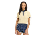 Adidas Cable Knit Cali Tee Polo "Warm Vanilla"