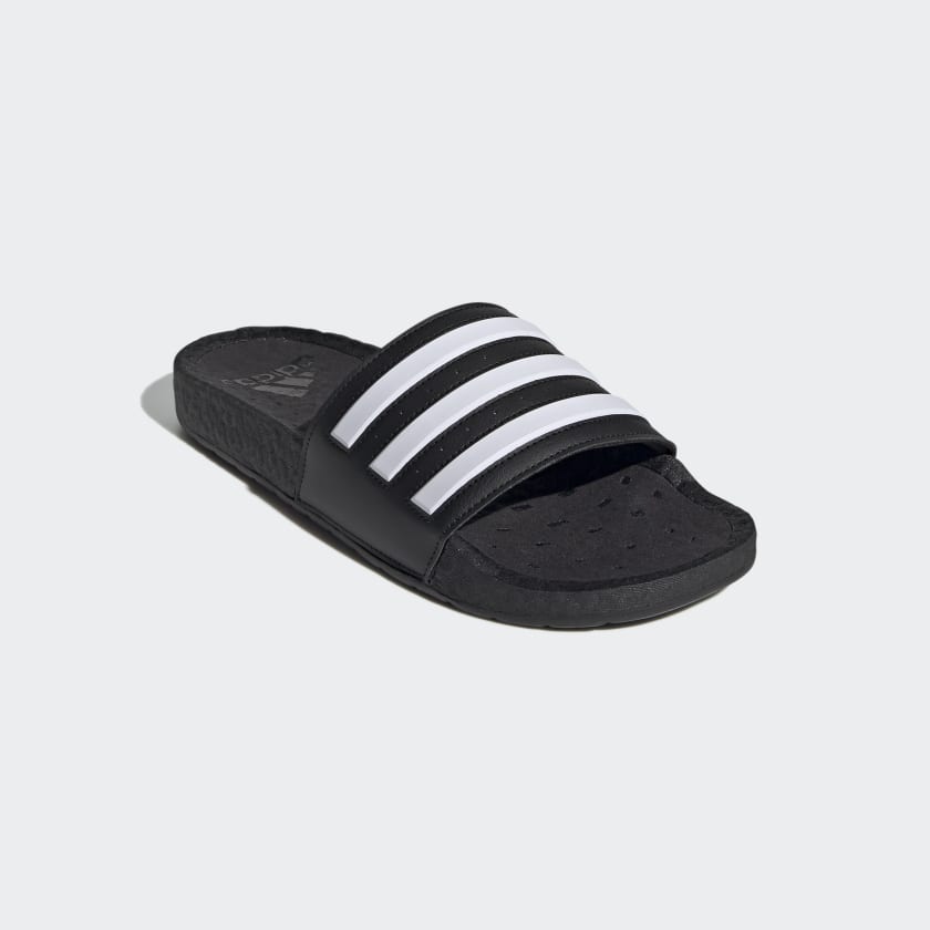 adidas Adilette Boost Slides - Black/White