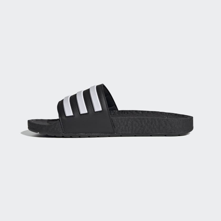 adidas Adilette Boost Slides - Black/White