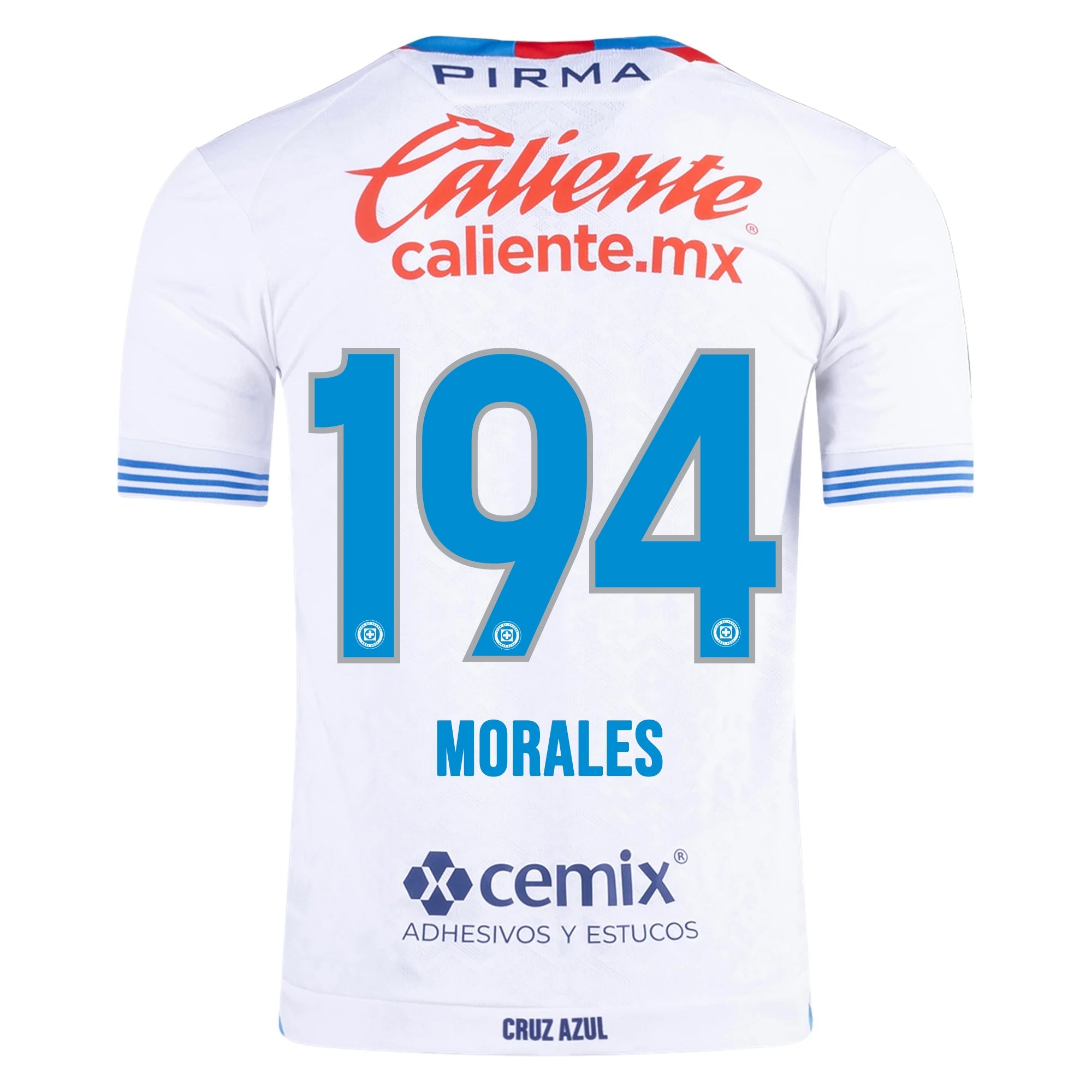 Pirma Amaury Morales Cruz Azul Away Jersey 24/25 (White/Blue)