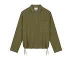 Arte Linen Quarter Zip Pullover "Green"