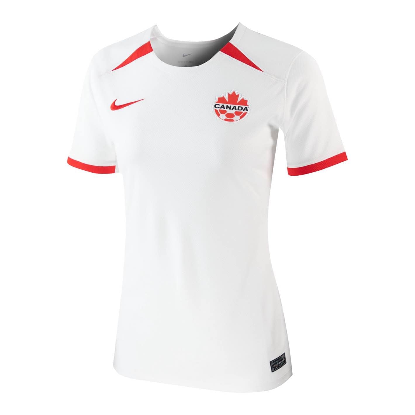 Canada 2023 Stadium Away Soccer Jersey Women Licensed Jerseys Nike White XS 