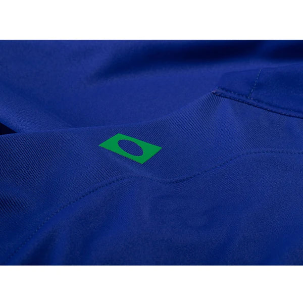 Nike Brazil Raphinha Away Jersey 22/23 w/ World Cup 2022 Patches (Paramount Blue/Green Spark)