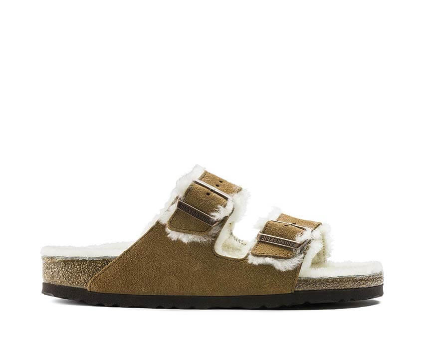Birkenstock Arizona Shearling Suede Leather "Mink"