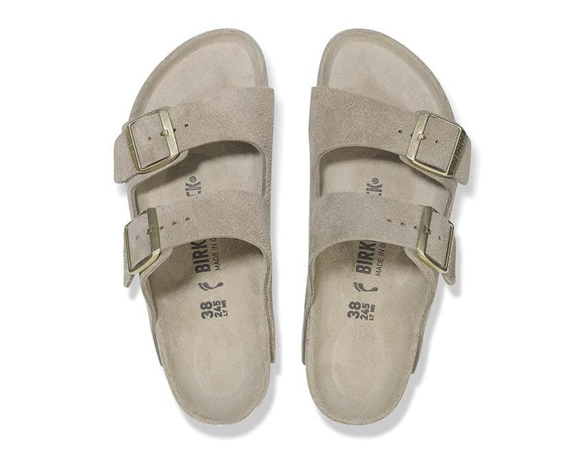 Birkenstock Arizona Suede Leather "Allover Taupe"