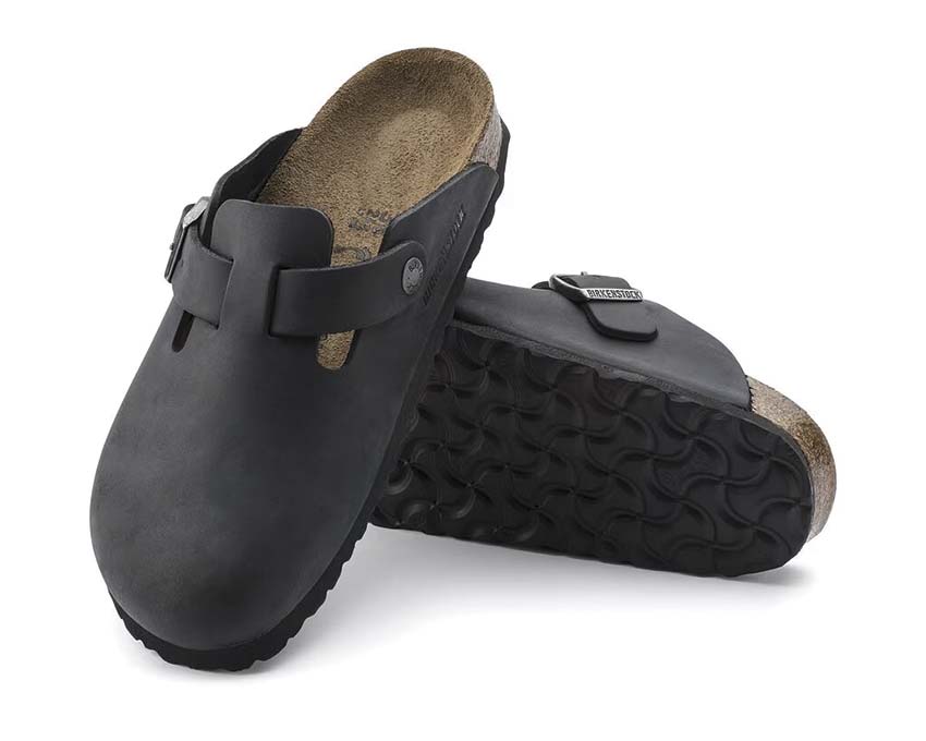 Birkenstock Boston Natural Leather Oiled