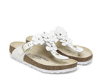 Birkenstock Gizeh Flower Leather "White"