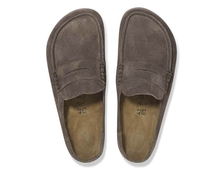 Birkenstock Naples Wrapped Suede Leather "Concrete Gray"