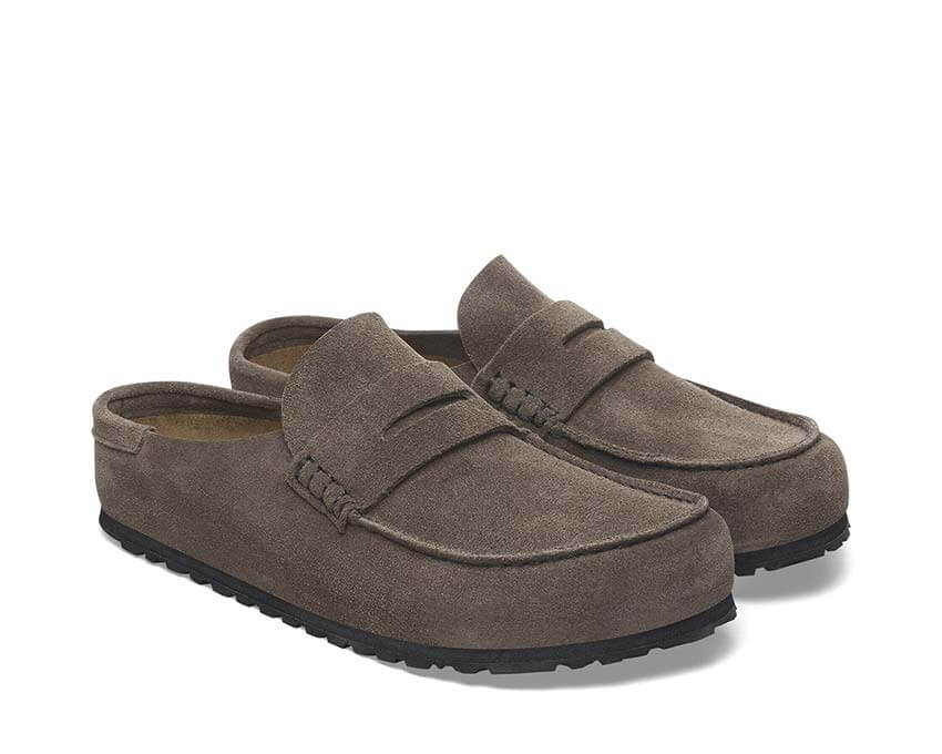 Birkenstock Naples Wrapped Suede Leather "Concrete Gray"