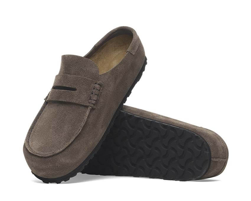 Birkenstock Naples Wrapped Suede Leather "Concrete Gray"