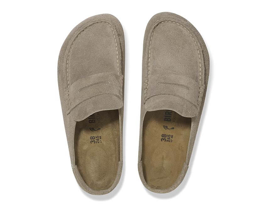 Birkenstock Naples Wrapped Suede Leather "Taupe"