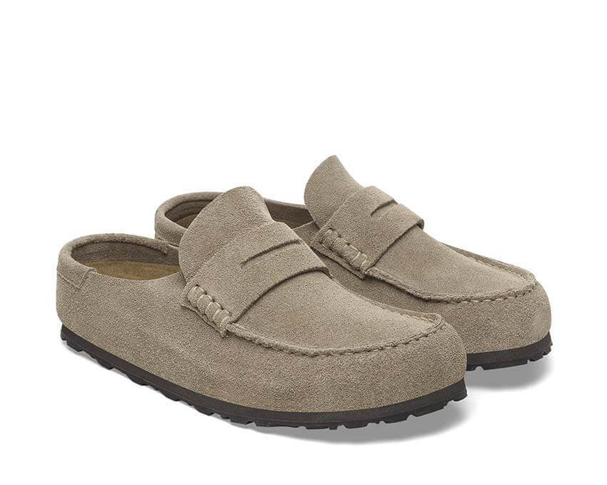 Birkenstock Naples Wrapped Suede Leather "Taupe"