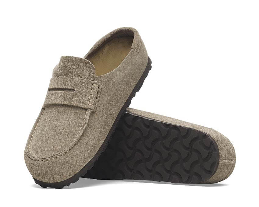 Birkenstock Naples Wrapped Suede Leather "Taupe"