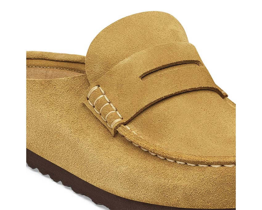 Birkenstock Naples Wrapped Suede Leather "Cork Brown"