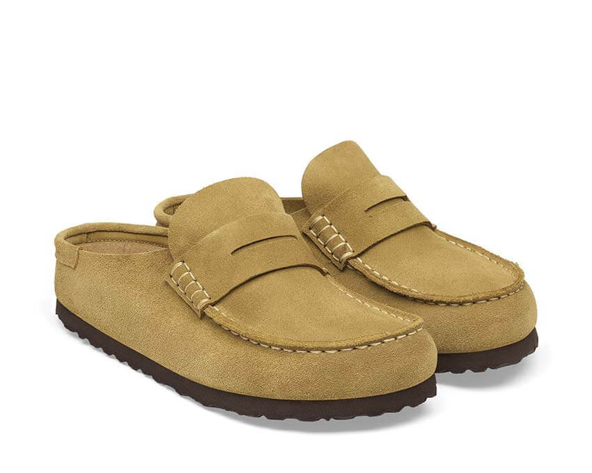 Birkenstock Naples Wrapped Suede Leather "Cork Brown"