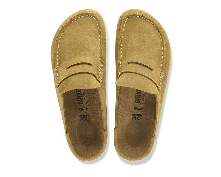 Birkenstock Naples Wrapped Suede Leather "Cork Brown"