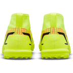 Nike Junior Mercurial Superfly 8 Academy TF Artificial Turf Soccer Shoe - Volt/Black/BrightCrimson