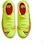 Nike Junior Mercurial Superfly 8 Academy TF Artificial Turf Soccer Shoe - Volt/Black/BrightCrimson