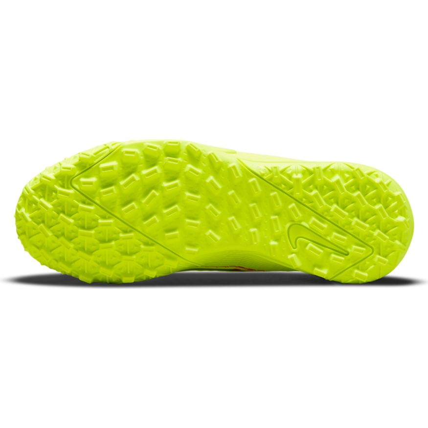 Nike Junior Mercurial Superfly 8 Academy TF Artificial Turf Soccer Shoe - Volt/Black/BrightCrimson