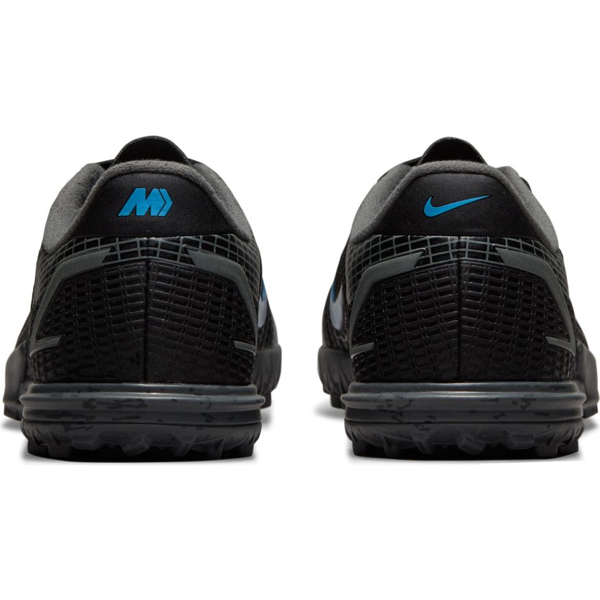 Nike Junior Mercurial Vapor 14 Academy TF Artificial Turf Soccer Shoe - Black/Black/IronGrey