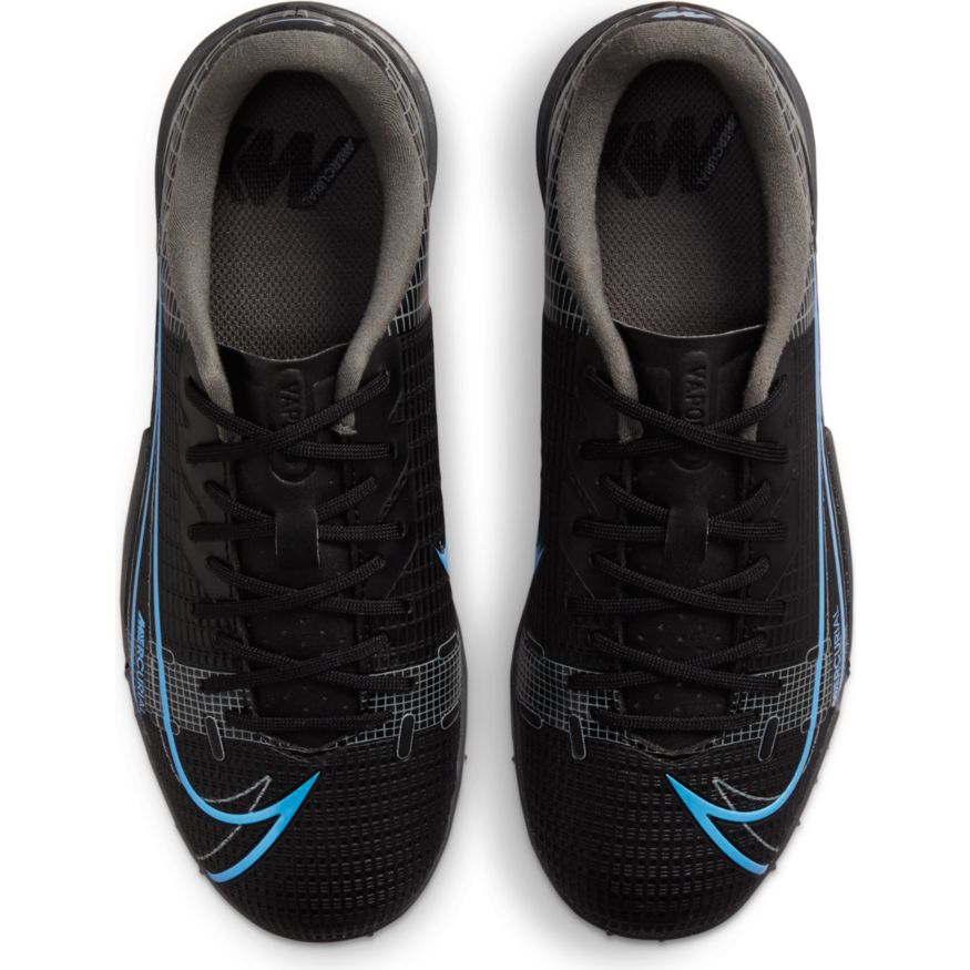Nike Junior Mercurial Vapor 14 Academy TF Artificial Turf Soccer Shoe - Black/Black/IronGrey